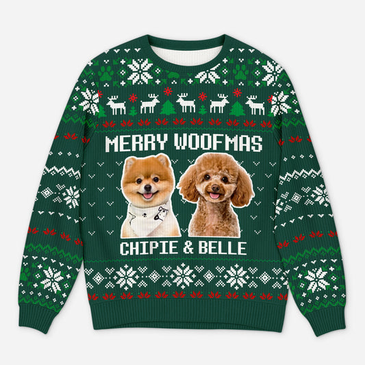 5703WFR1 pull moche personnalise avec photo joyeux noel aux chats chiens 5703w3lcd_1