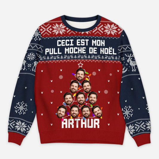 5712WFR1 pull moche personnalise avec photo mon pull moche de noel 5712w6vza