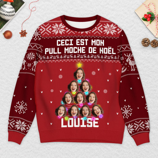 5712WFR2 pull moche personnalise avec photo mon pull moche de noel 5712w6vza