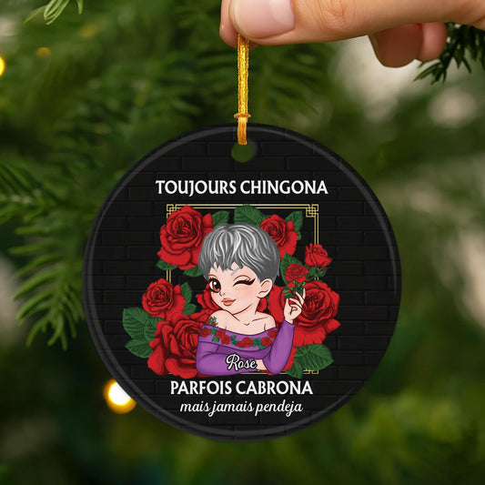 5725OFR2 ornement noel ceramique personnalise badass comme maman 5725o8zaa