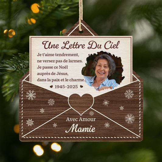 5747OFR1 ornement en bois a 1 couche personnalise commemoratif une lettre du ciel 5747o6vza