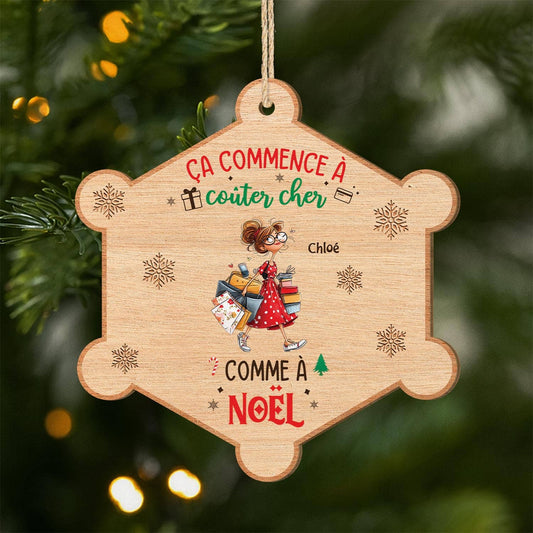 5762OFR1 ornement noel en bois a 1 couche personnalise ca commence a couter cher 5762otzca