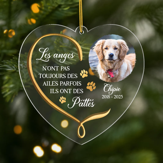 5769OFR1 ornement acrylique personnalise commemoratif pour chat et chien les anges qui ont des pattes 5769o8umc