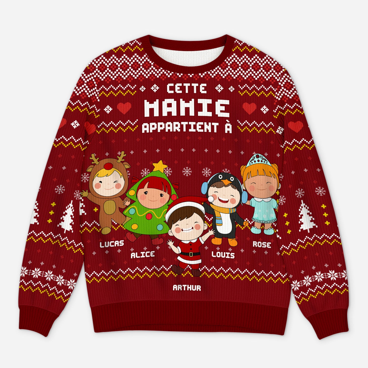 5781WFR1 pull moche de noel personnalise pour papy mamie ce papy genial appartient a 5781wtlta