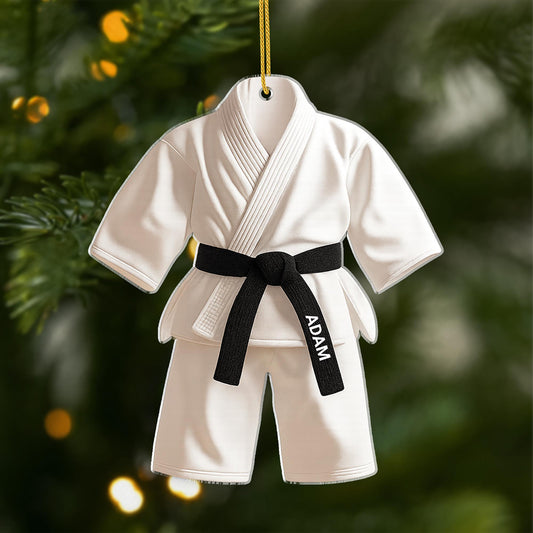 5808OFR1 effet dimpression 3d ornement noel acrylique personnalise enfant karate 5808o8hcb