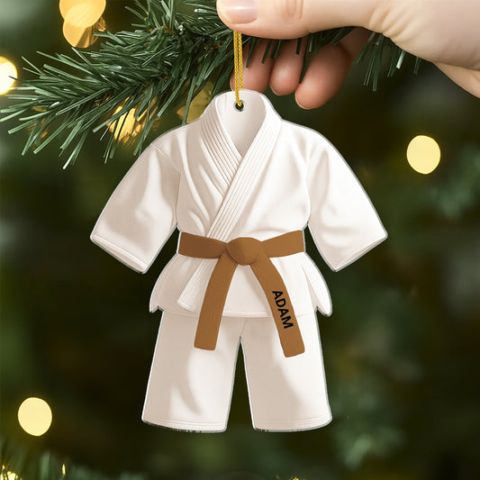 5808OFR2 effet dimpression 3d ornement noel acrylique personnalise enfant karate 5808o8hcb