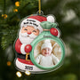 5835OFR1 ornement acrylique personnalise avec photo mon premier noel avec le pere noel 5835o3lqk
