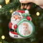 5835OFR2 ornement acrylique personnalise avec photo mon premier noel avec le pere noel 5835o3lqk