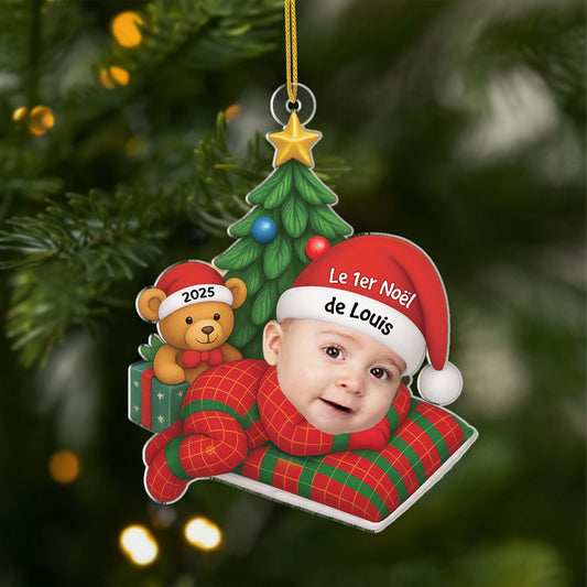 5853OFR1 effet dimpression 3d ornement noel acrylique personnalise avec photo mon premier noel 5853o8ltk