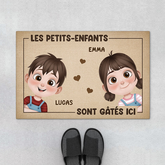 5866DFR1 paillasson personnalise mamie papy les petits enfants gates 5866d8tza