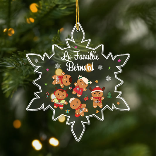 5869OFR1 ornement acrylique personnalise la famille biscuit de noel 5869okmci