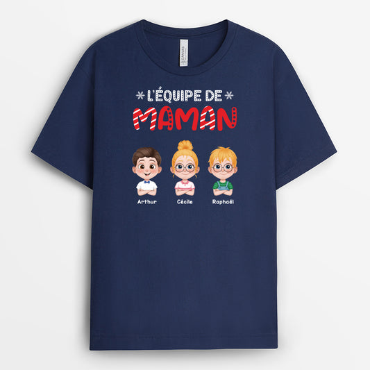 5880AFR2 t shirt personnalise papa maman equipe du pere noel 5880atlab