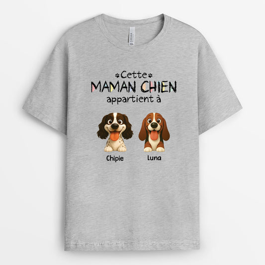 5883AFR2 t shirt personnalise ce papa chien appartient a 5883akv0c