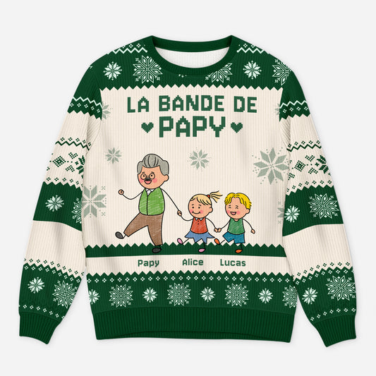 5919WFR1 pull de noel moche personnalise la bande de papy 5919wkmnb