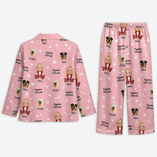 5924VFR2 pyjama personnalise pyjama officiel avec chien 5924vync