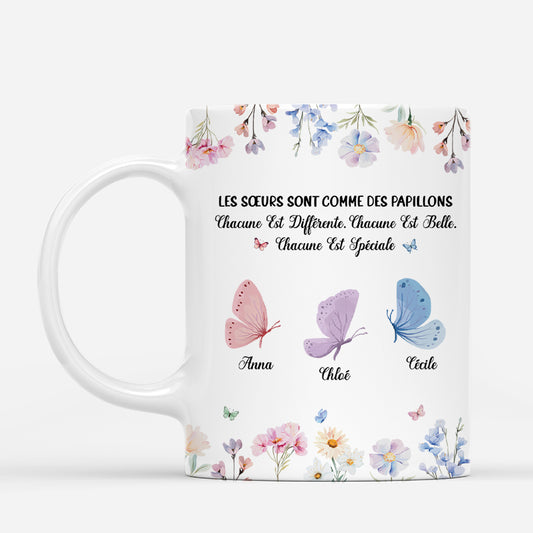 5927MFR1 mug personnalise les soeurs comme des papillons 5927m8vce