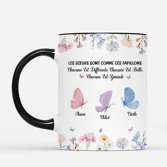 5927MFR2 mug personnalise les soeurs comme des papillons 5927m8vce