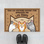 5931DFR1 paillasson chat personnalise tous les visiteurs doivent etre approuves 5931d6tad