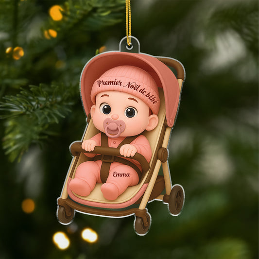 5941OFR1 effet dimpression 3d ornement acrylique personnalise enfant 1er noel de bebe 5941o8tzk