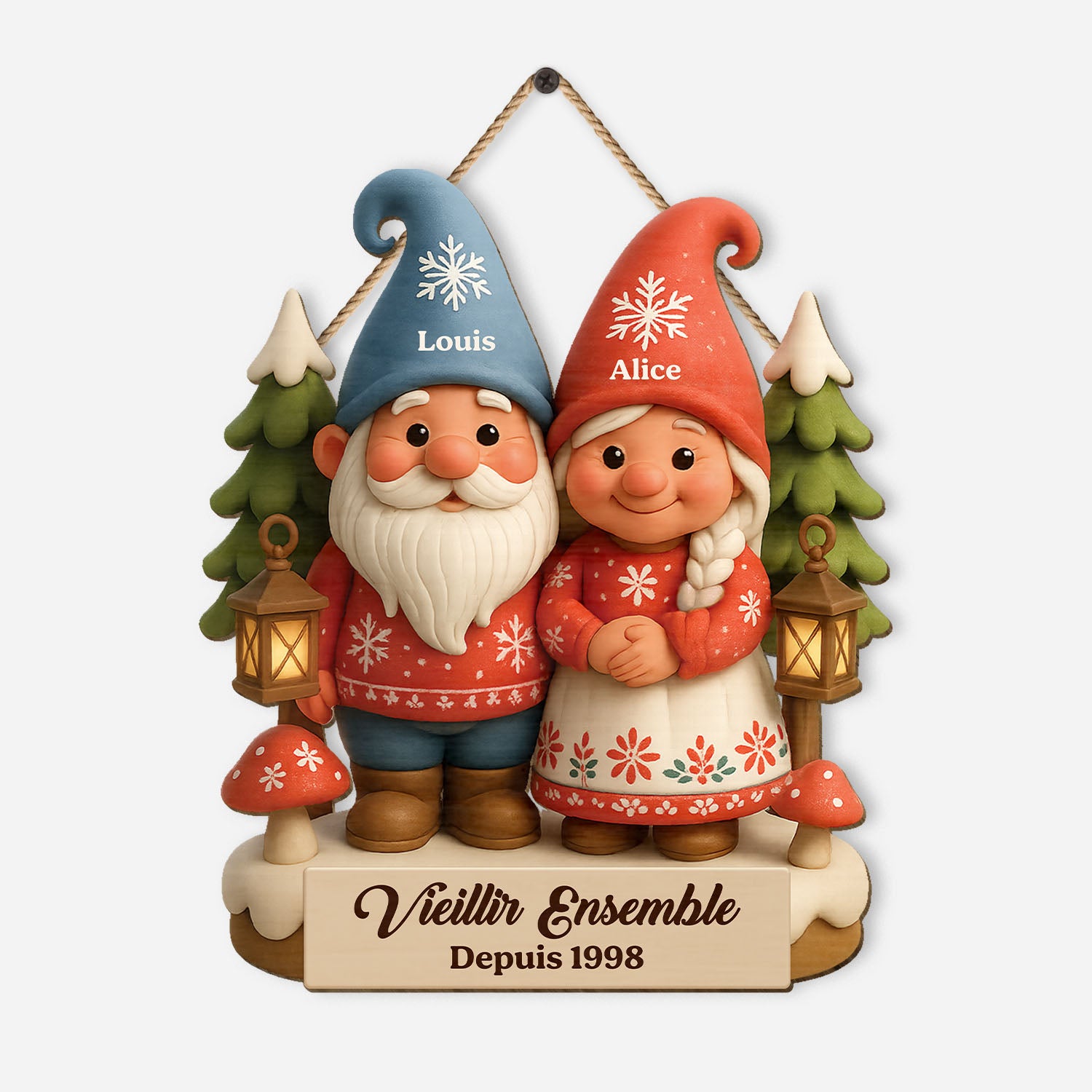 5953QFR1 effet dimpression 3d plaque en bois personnalisee couple vieillir ensemble 5953qkv5g