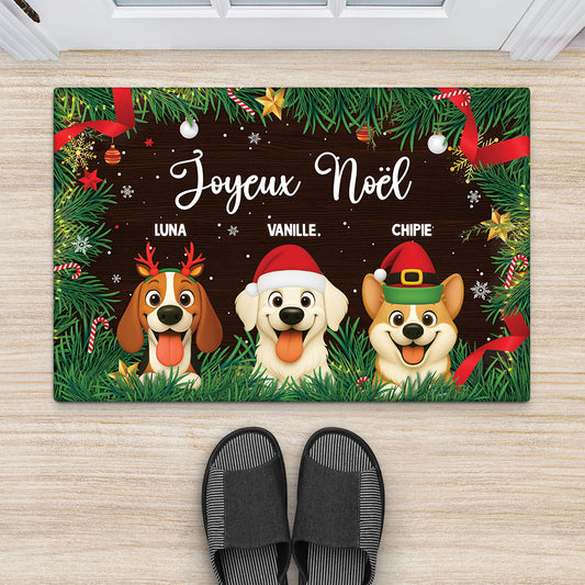 5974DFR2 paillasson chat personnalise joyeux noel 5974DTKAD