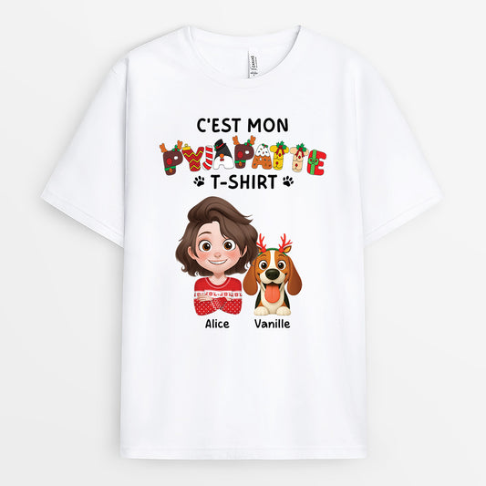 5975AFR1 pyjama personnalise avec chien le t shirt de pyjama 5975atvmc