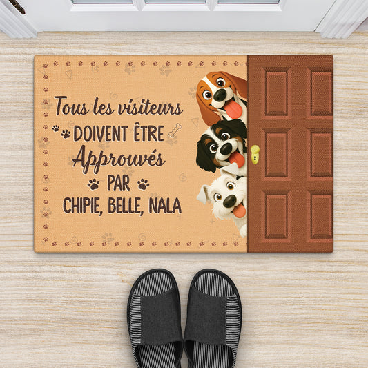 5983DFR2 paillasson personnalise les visiteurs doivent etre approuves par les chiens 5983dttcc_9c2aea5f d9c0 4999 8262 5ec9ca7229ef
