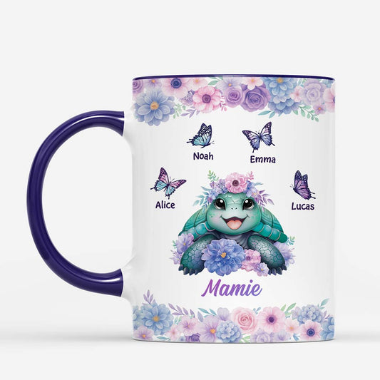 5987MFR2 mug personnalise mamie maman tortue 5987m3qna