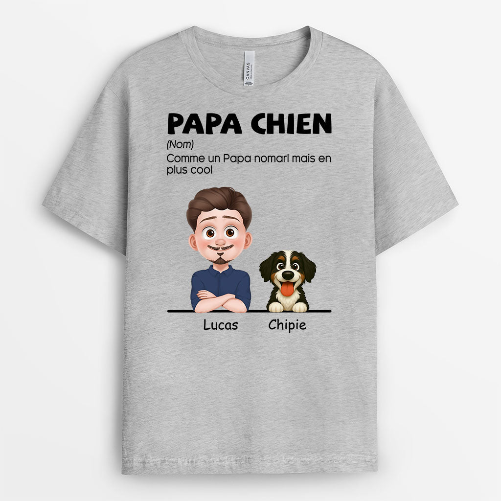 6007AFR2 t shirt personnalise maman chien 6007akv5c