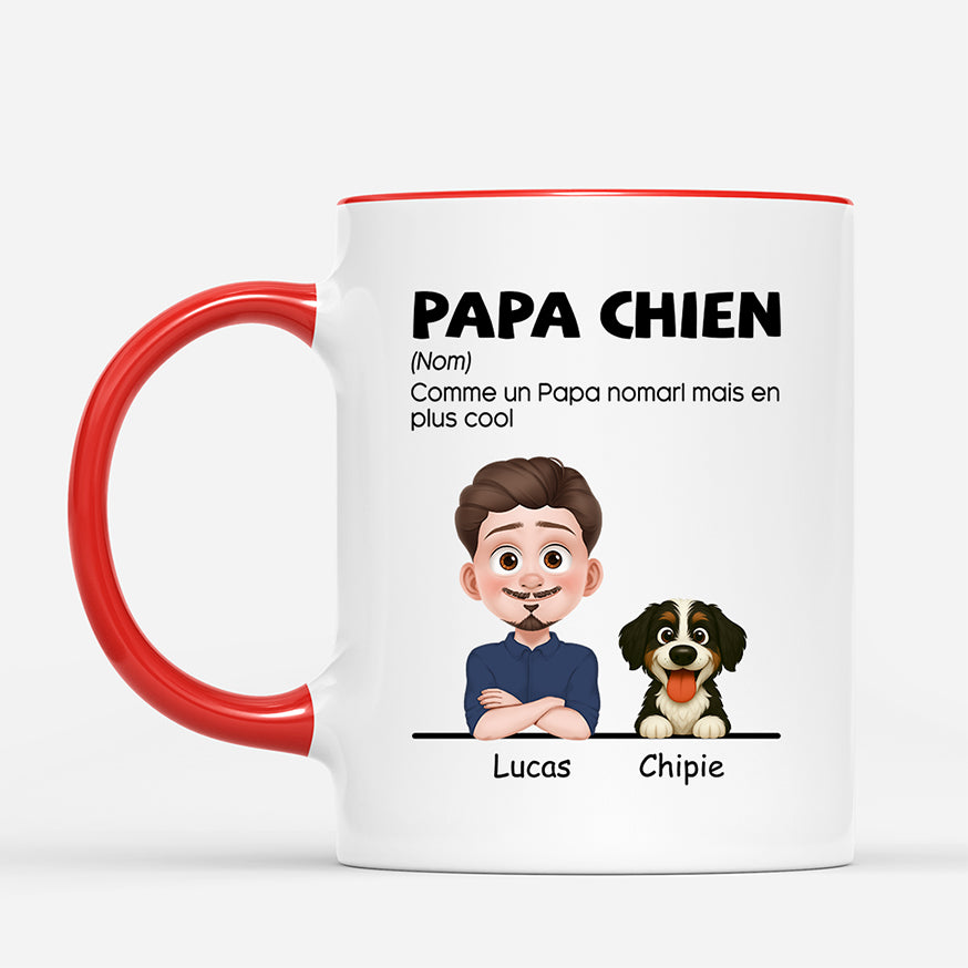 6007MFR2 mug personnalise maman papa chien 6007mkv5c