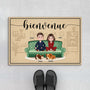 6039DFR1 paillasson chien personnalise bienvenue 6039d6hnc