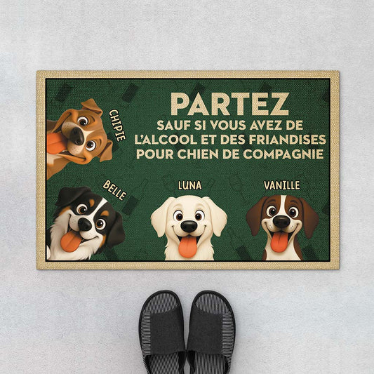 6046DFR1 paillasson chien personnalise partez sauf si 6046dtt5c
