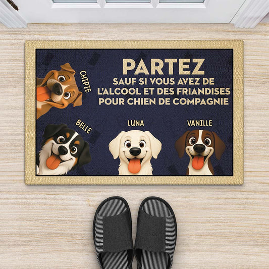 6046DFR2 paillasson chien personnalise partez sauf si 6046dtt5c