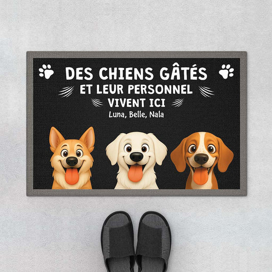 6047DFR1 paillasson personnalise chien chien pourri gate 6047dtl5c
