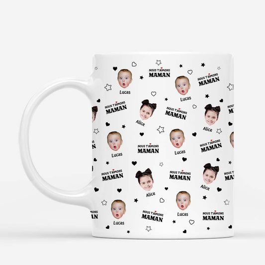 6079MFR1 mug personnalise avec photo nous taimons maman papa 6079m6yna