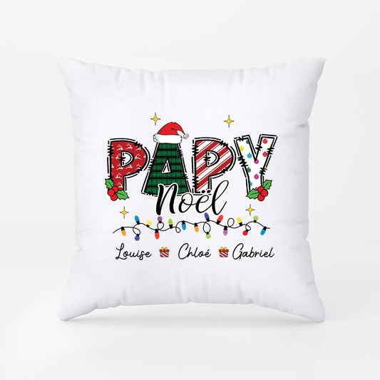 6086PFR1 coussin personnalise papy mamie papy noel 6086ptqmb