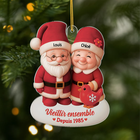 6093OFR1 effet dimpression 3d ornement acrylique personnalise couple vieillir ensemble depuis 6093okmcg
