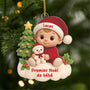 6096OFR1 effet dimpression 3d ornement acrylique personnalise cadeau bebe premier noel_ 6096okqnk