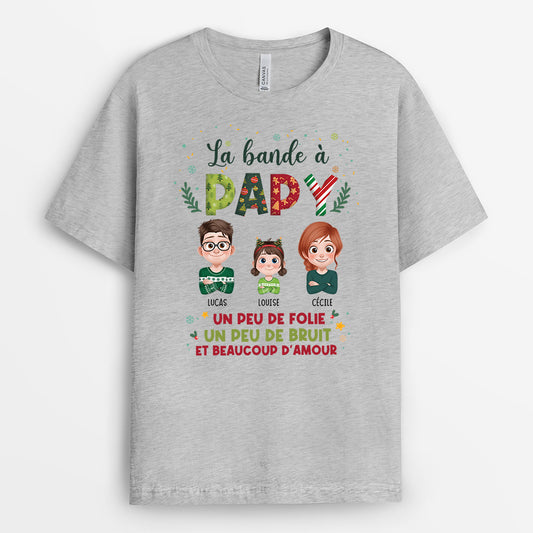 6100AFR2 t shirt personnalise equipe de noel de papa maman 6100attqa