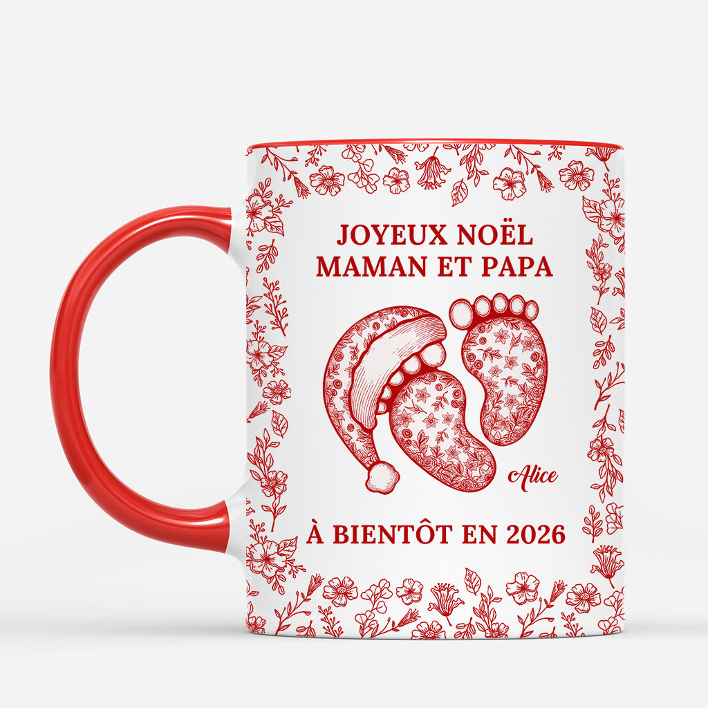 6108MFR2 mug personnalise joyeux noel futur papa future maman 6108m8lna