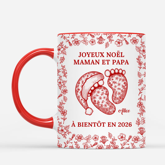 6108MFR2 mug personnalise joyeux noel futur papa future maman 6108m8lna