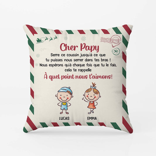 6152PFR2 coussin noel personnalise pour mamie et papy serre ce coussin 6152pthta