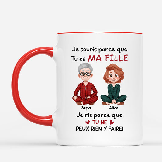 6165MFR2 mug personnalise maman papa souris parce que tu es mon fils 6165m3vza