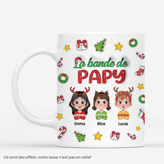 6166MFR1 effet dimpression 3d mug personnalise de noel la bande a papy mamie 6166m8ttb