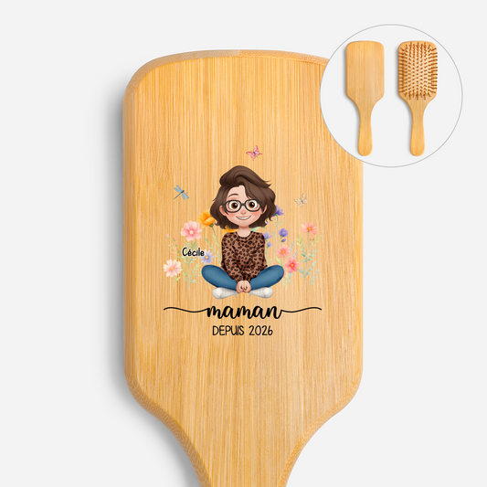 6178AFR1 brosse a cheveux personnalisee en bambou papa maman depuis 6178aq3tca_97517289 e976 418d 98b4 21619e9879af