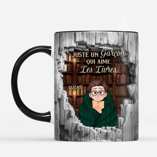 6183MFR2 effet dimpression 3d mug personnalise juste une fille qui aime les livres 6183m8vaa