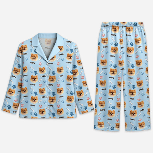 6190VFR1 effet dimpression 3d pyjama personnalise avec photo joli chien avec patte 6190v8xqc