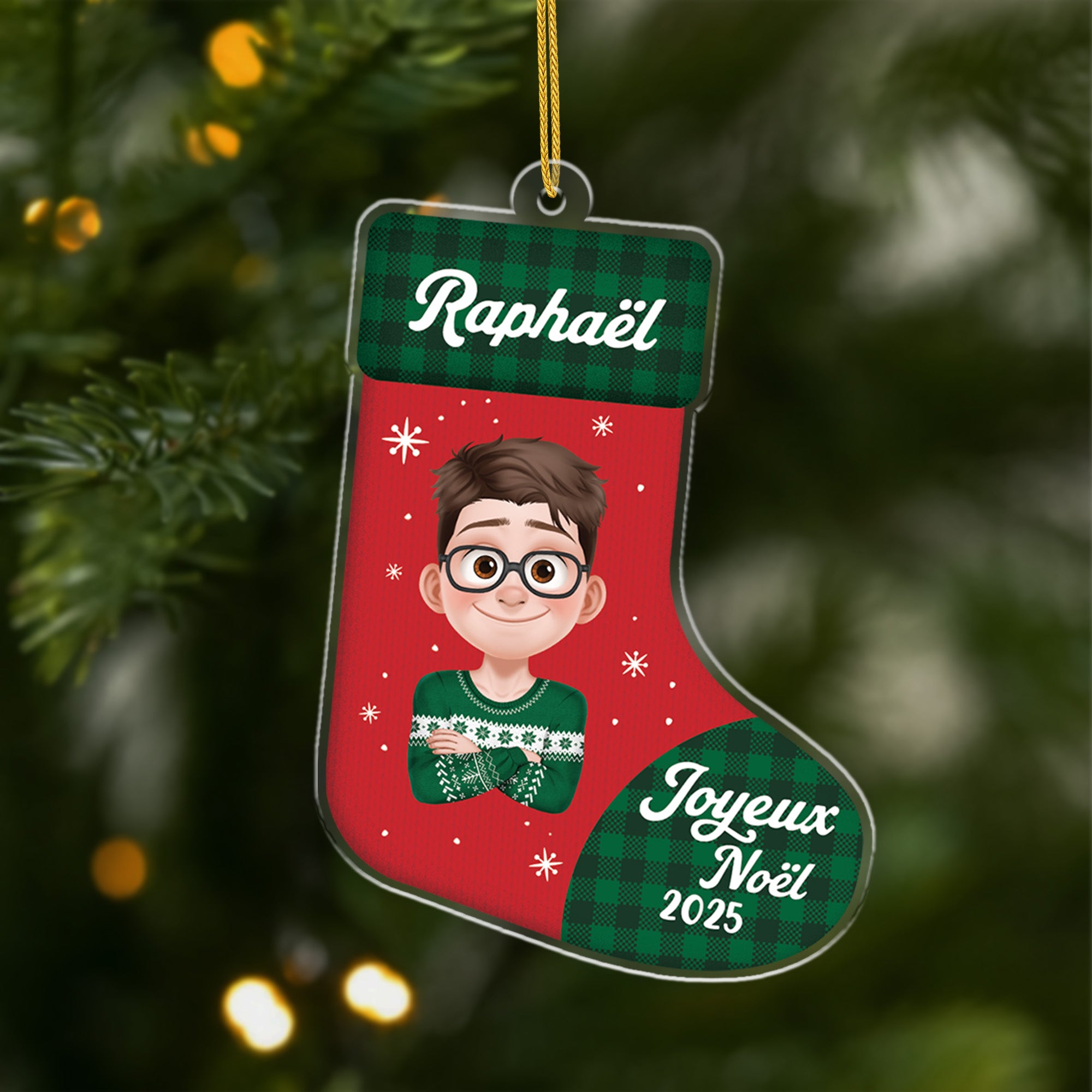 6202OFR1 ornement acrylique personnalise pour femme et homme joyeux noel 6202oktqb