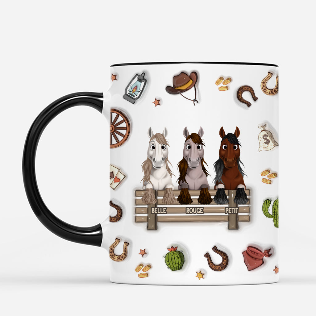 6213MFR2 effet dimpression 3d mug personnalise juste une fille qui aime les chevaux 6213m6vau