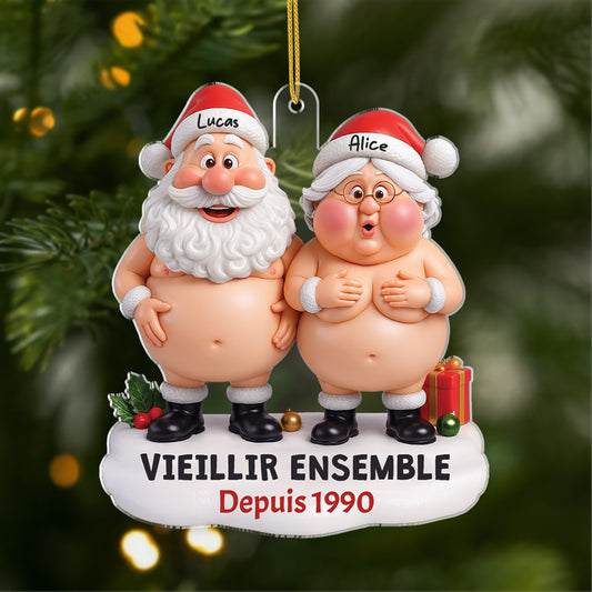 6217OFR1 effet dimpression 3d ornement noel acrylique personnalise couple insolite vieillir ensemble 6217o6lng_1